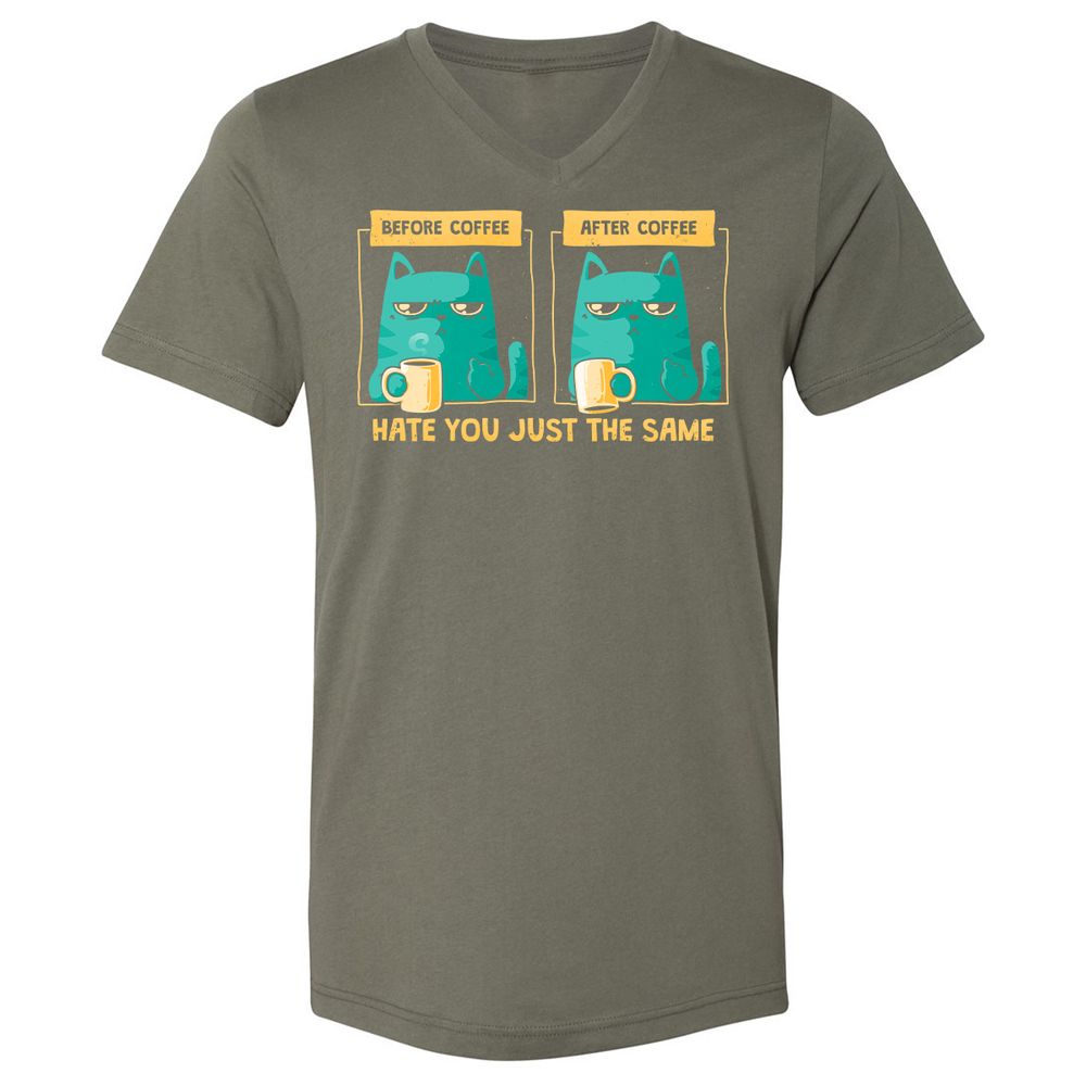 Unisex V-Neck T-Shirt - FTK6A2S4 - Military Green - 10