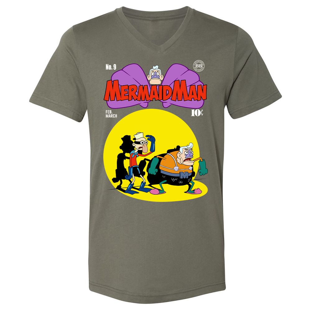 Unisex V-Neck T-Shirt - STCC8KWZ - Military Green - 10