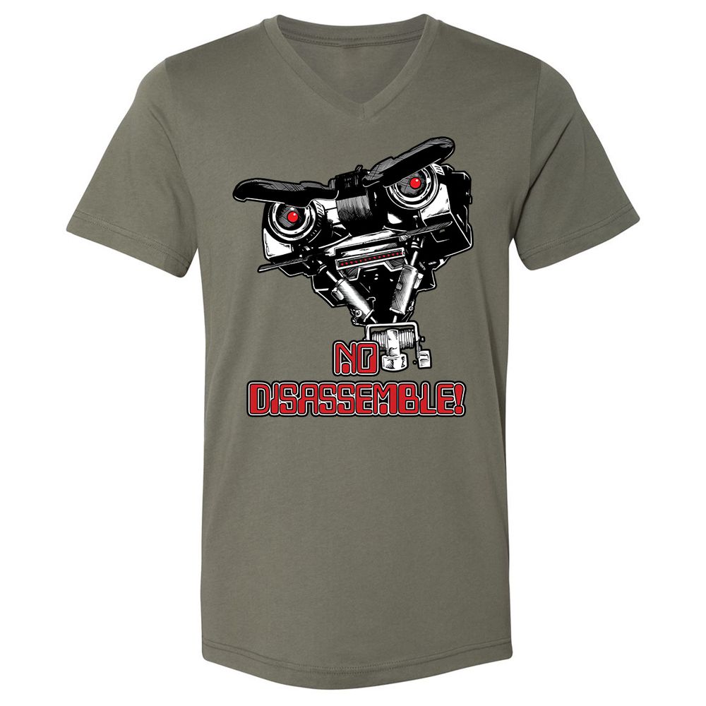 Unisex V-Neck T-Shirt - W6327685 - Military Green - 10