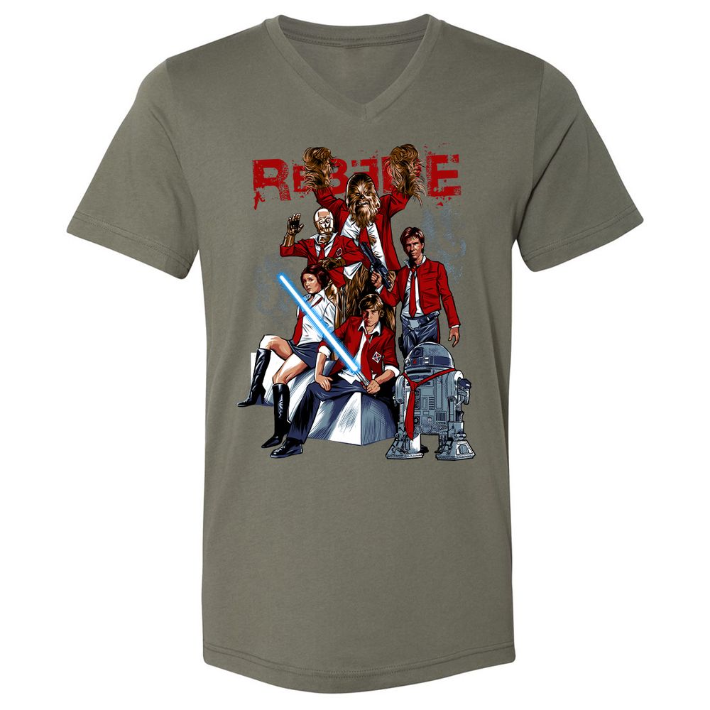 Unisex V-Neck T-Shirt - 45E5A412 - Military Green - 10