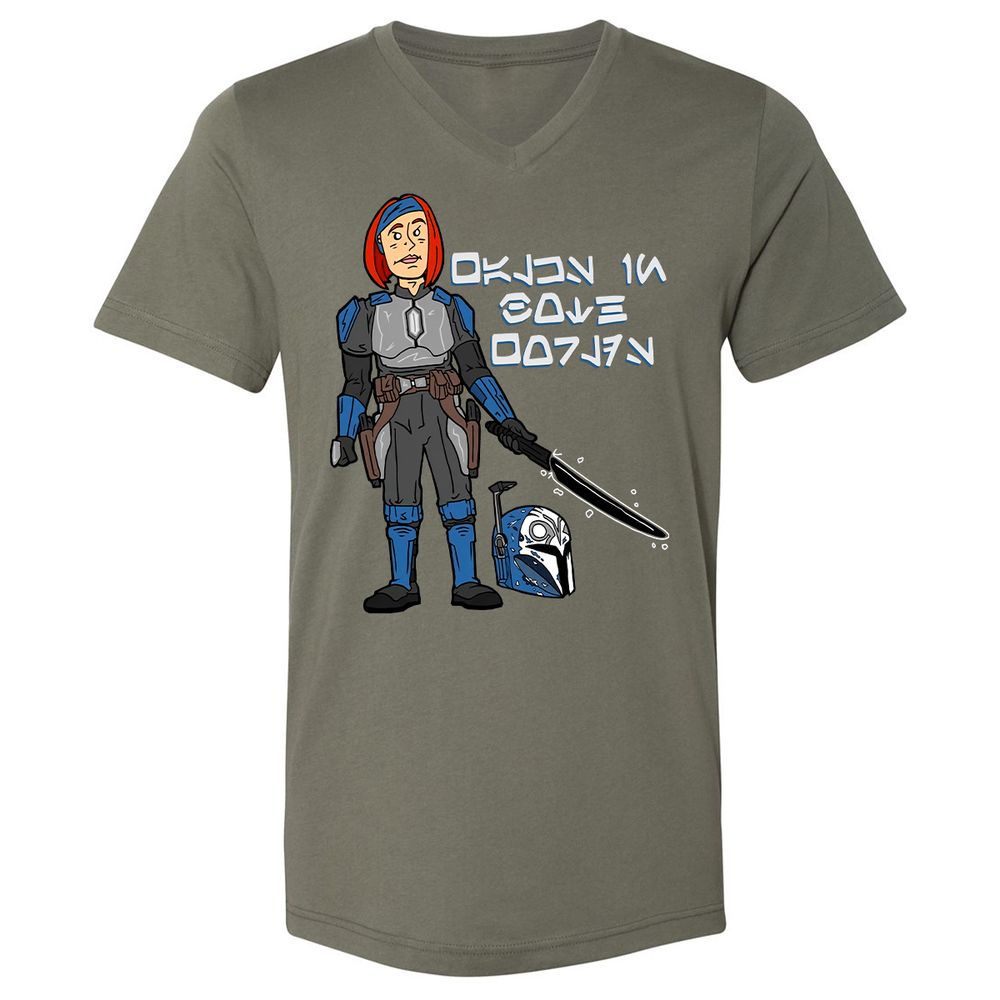 Unisex V-Neck T-Shirt - R6SCAQQV - Military Green - 10