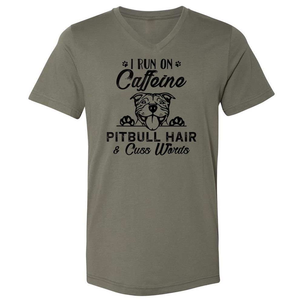 Unisex V-Neck T-Shirt - 9BL9M7BR - Military Green - 10