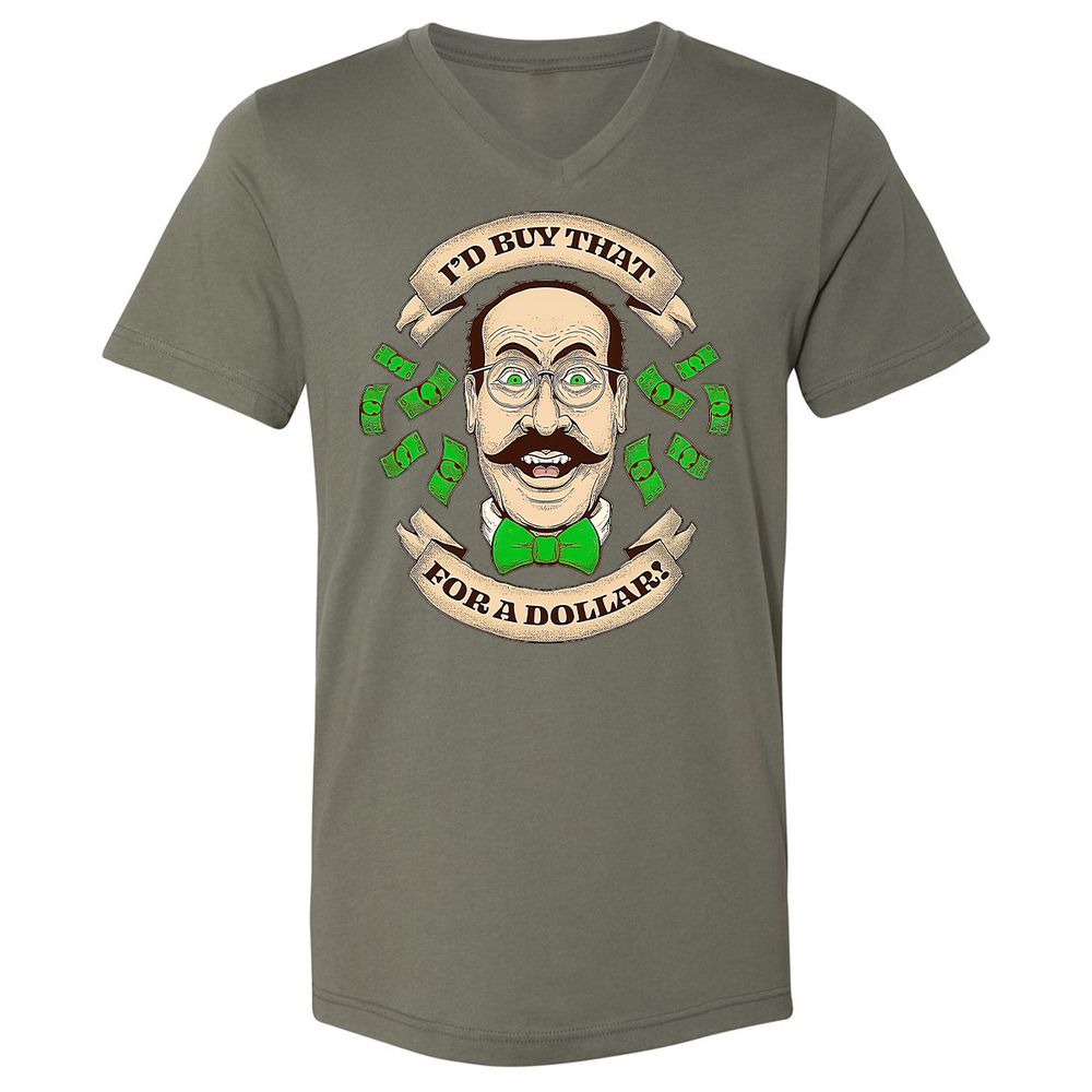 Unisex V-Neck T-Shirt - P1CV6JLN - Military Green - 10