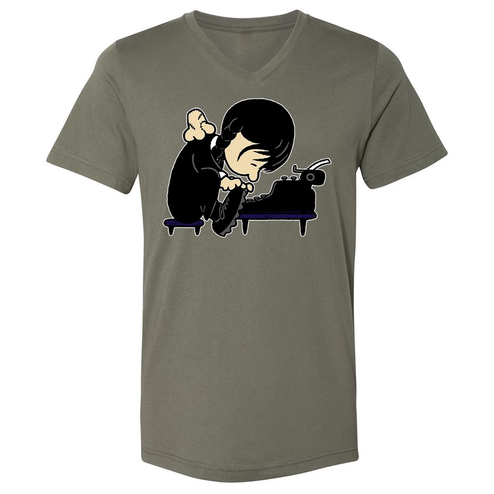 Unisex V-Neck T-Shirt - XN2BHXFV - Military Green - 10