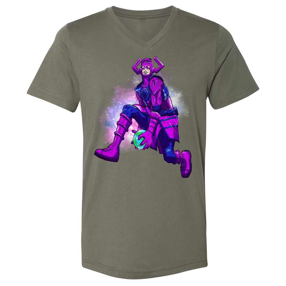 Unisex V-Neck T-Shirt - MH84MPGG - Military Green - 10