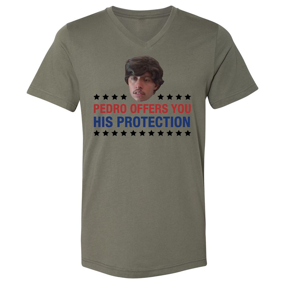 Unisex V-Neck T-Shirt - ABD3UGYG - Military Green - 10