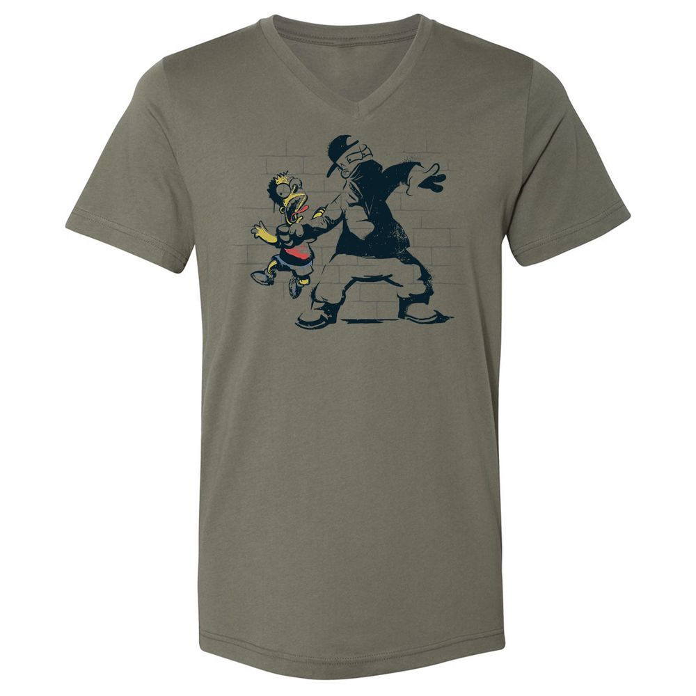 Unisex V-Neck T-Shirt - 9ZJKJMJJ - Military Green - 10