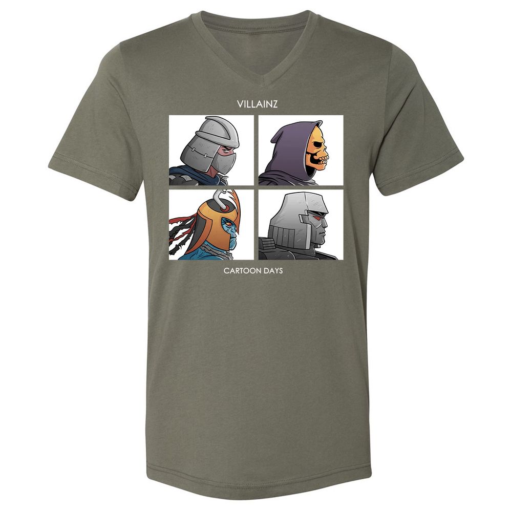 Unisex V-Neck T-Shirt - XN38YZCR - Military Green - 10