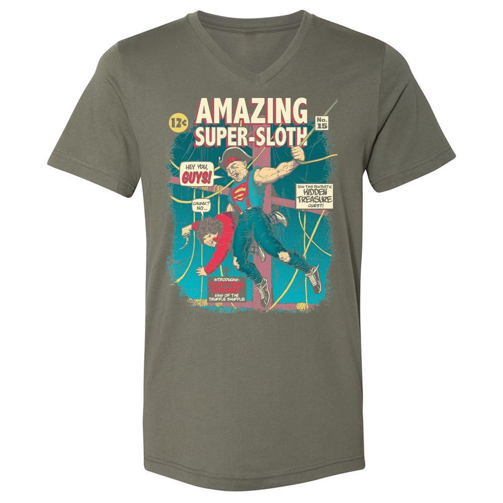 Unisex V-Neck T-Shirt - YFKJLJR1 - Military Green - 10