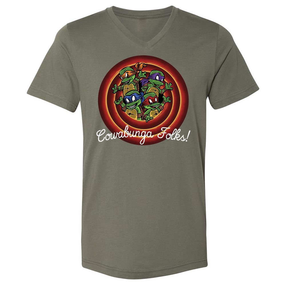 Unisex V-Neck T-Shirt - S8FED825 - Military Green - 10