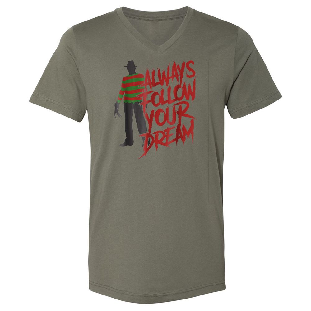Unisex V-Neck T-Shirt - GDYDKJDM - Military Green - 10