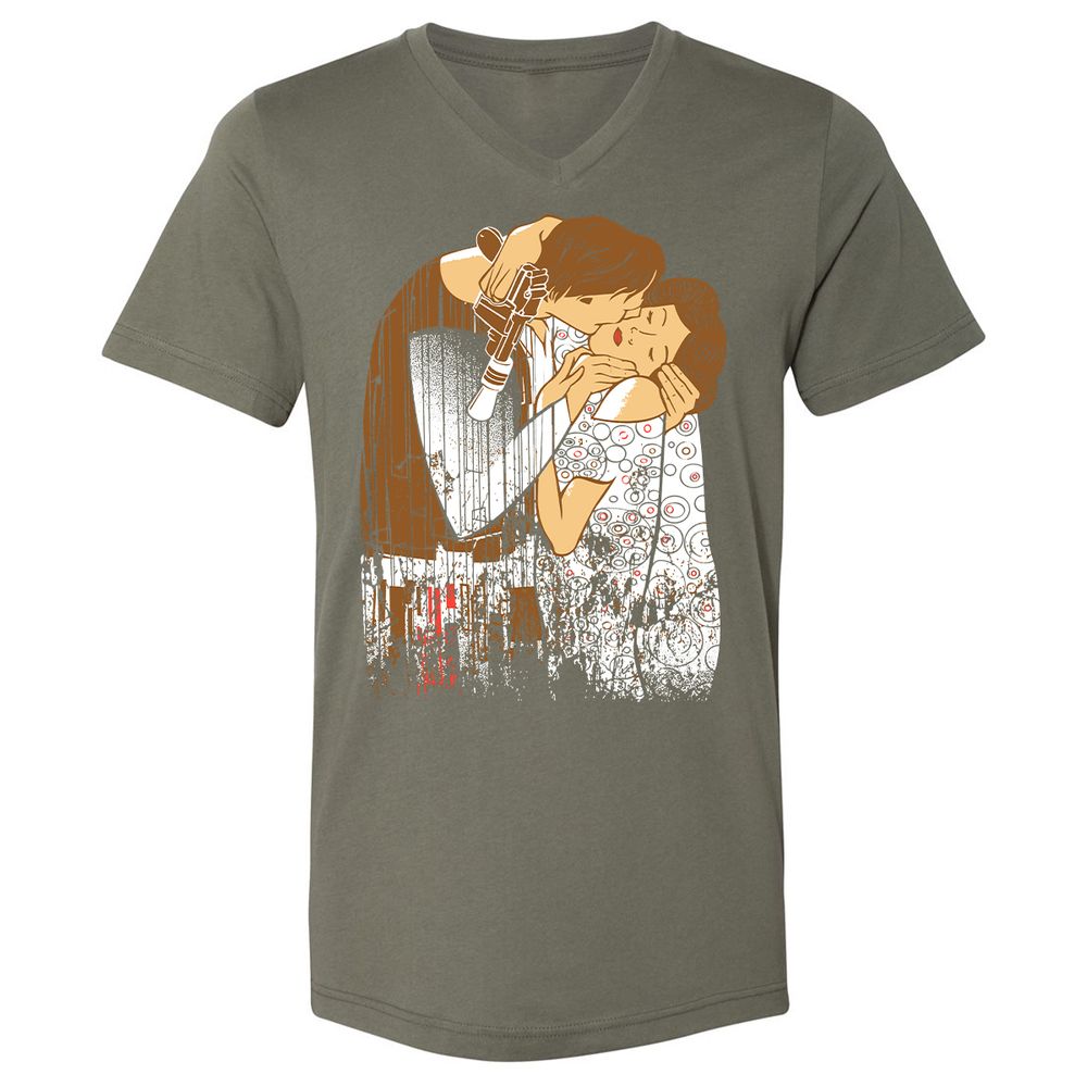 Unisex V-Neck T-Shirt - TCDCDGS8 - Military Green - 10