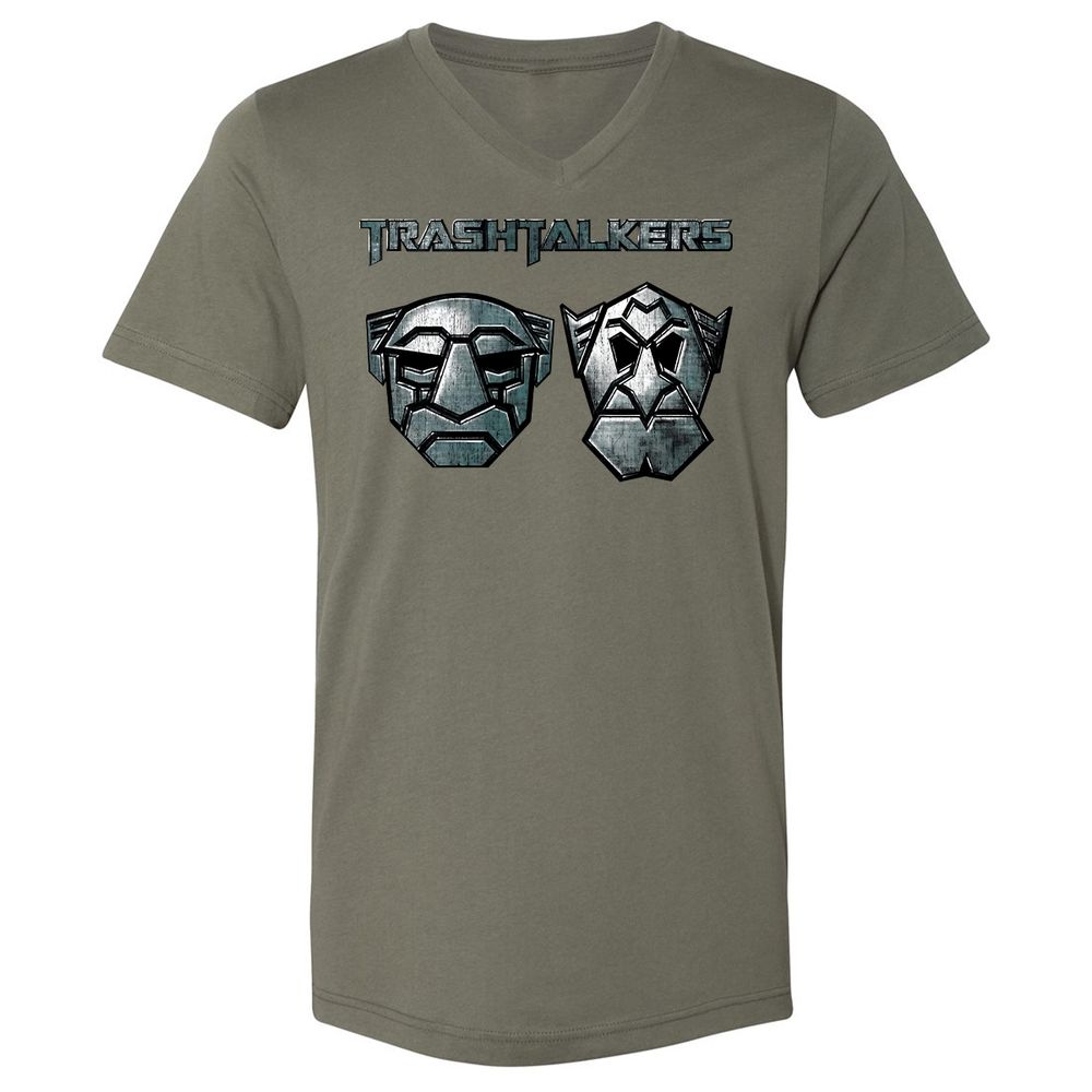 Unisex V-Neck T-Shirt - ANSRUJ11 - Military Green - 10