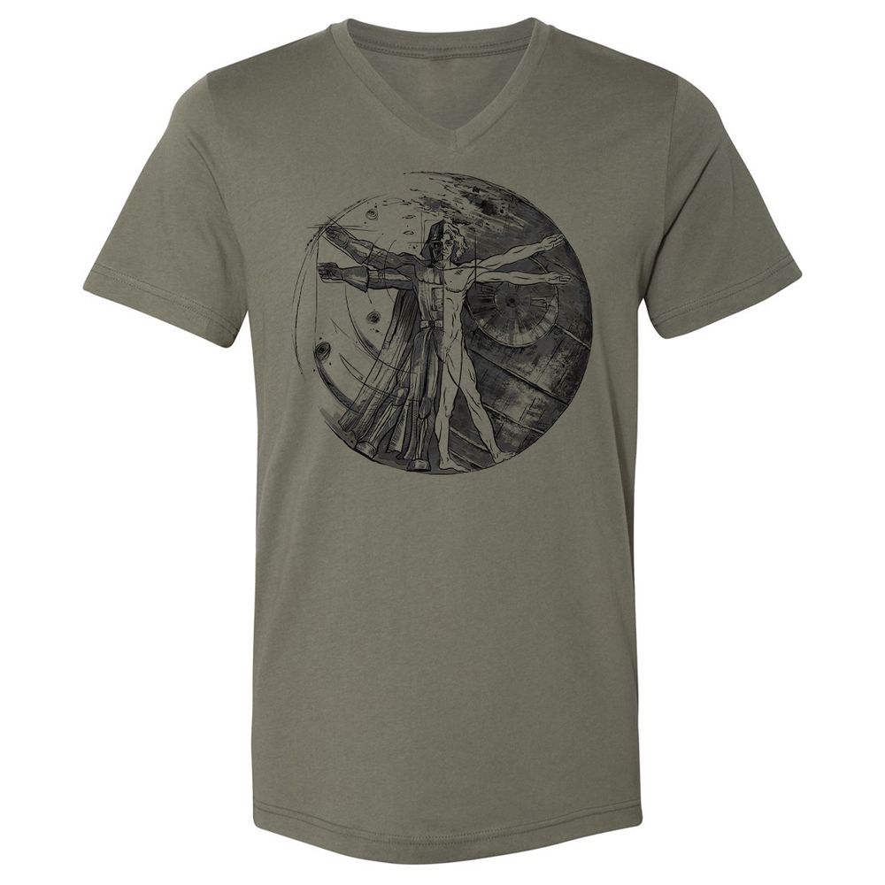 Unisex V-Neck T-Shirt - MCMLZVC2 - Military Green - 10