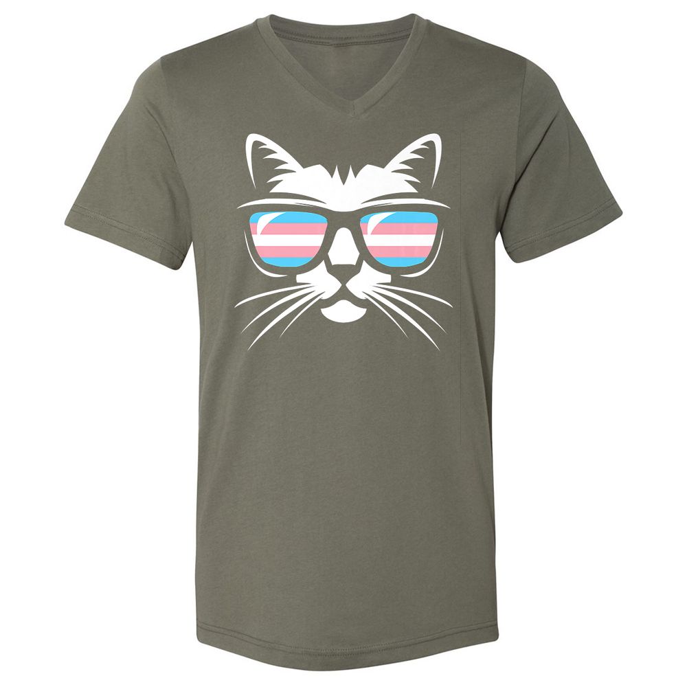 Unisex V-Neck T-Shirt - 21TJ98M1 - Military Green - 10