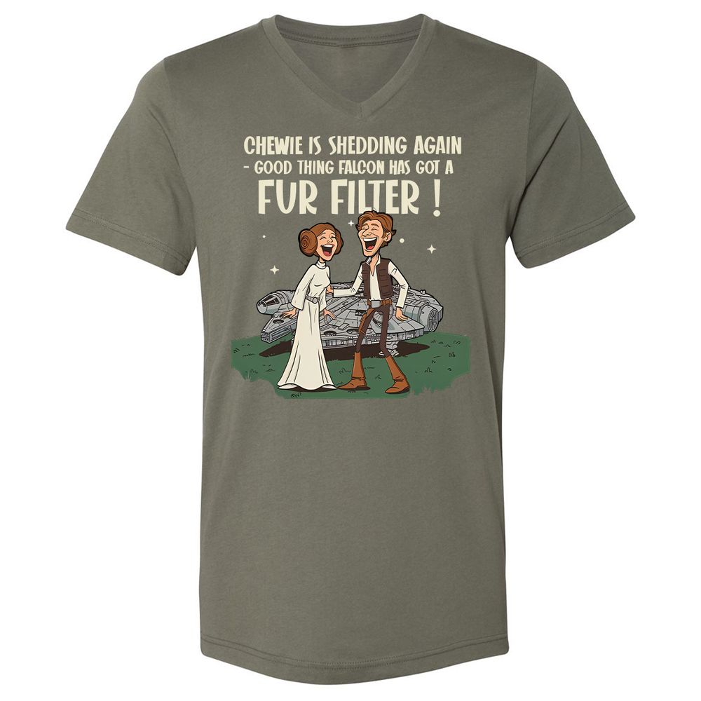 Unisex V-Neck T-Shirt - K36L2C8H - Military Green - 10