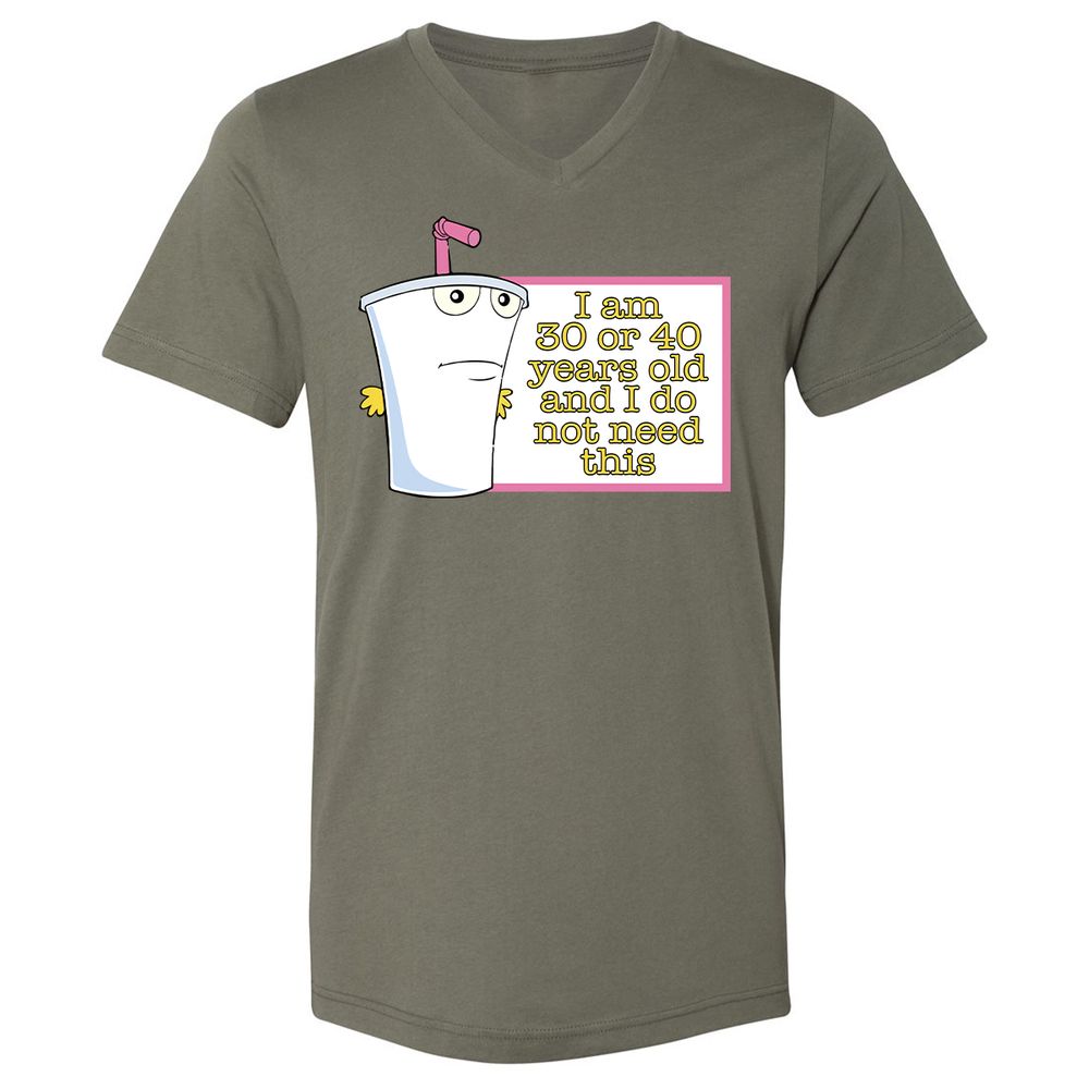 Unisex V-Neck T-Shirt - X66FUA8P - Military Green - 10