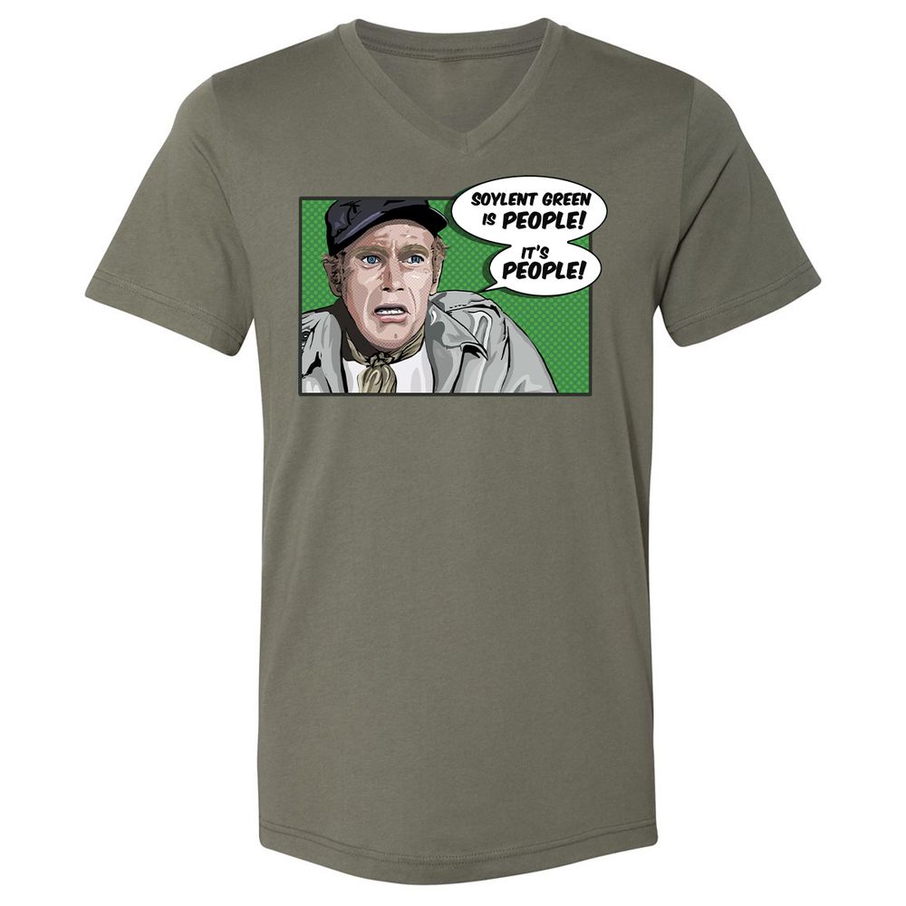 Unisex V-Neck T-Shirt - DYXS82SS - Military Green - 10