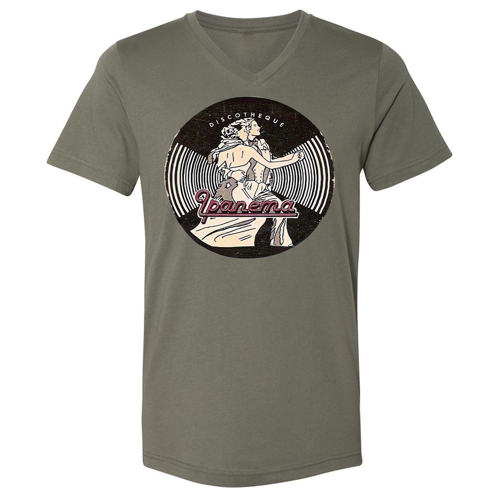 Unisex V-Neck T-Shirt - 8JHXYJDR - Military Green - 10