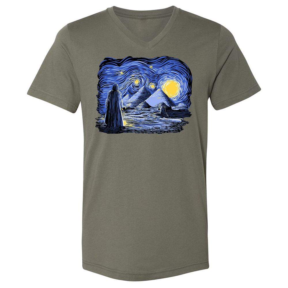 Unisex V-Neck T-Shirt - VYHCPHBA - Military Green - 10