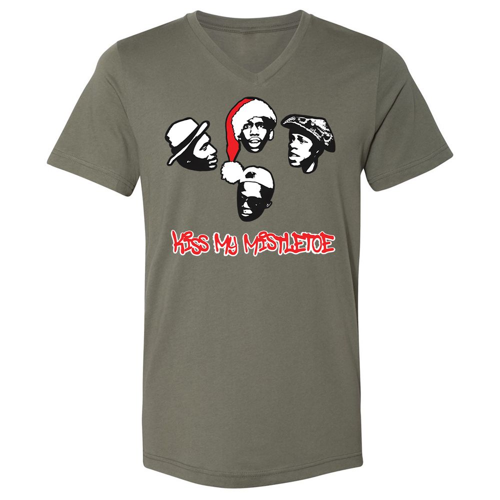Kiss My Mistletoe Xmas Rap - Military Green - 10