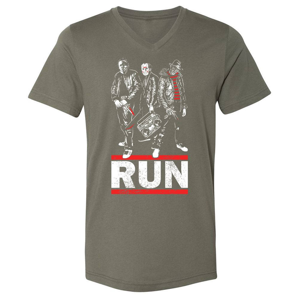 Unisex V-Neck T-Shirt - WPXJQB6R - Military Green - 10