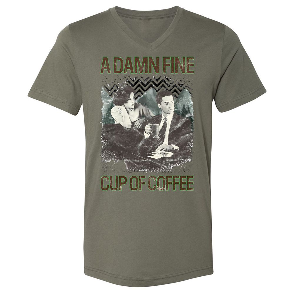Unisex V-Neck T-Shirt - NFF1TDD7 - Military Green - 10