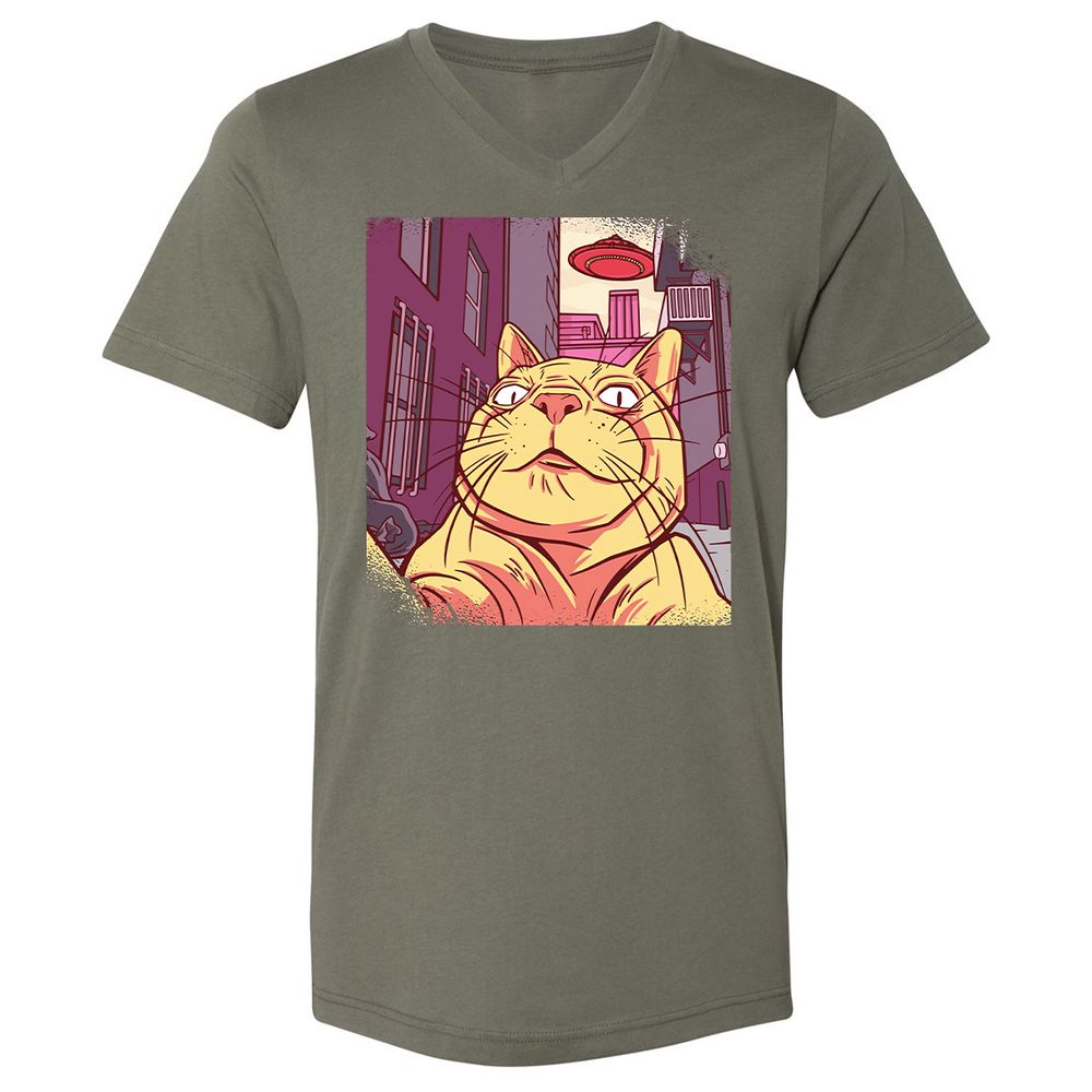 Unisex V-Neck T-Shirt - UPHK71VT - Military Green - 10