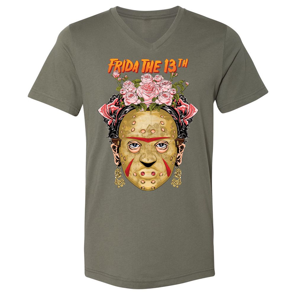 Unisex V-Neck T-Shirt - UGC3HAJK - Military Green - 10