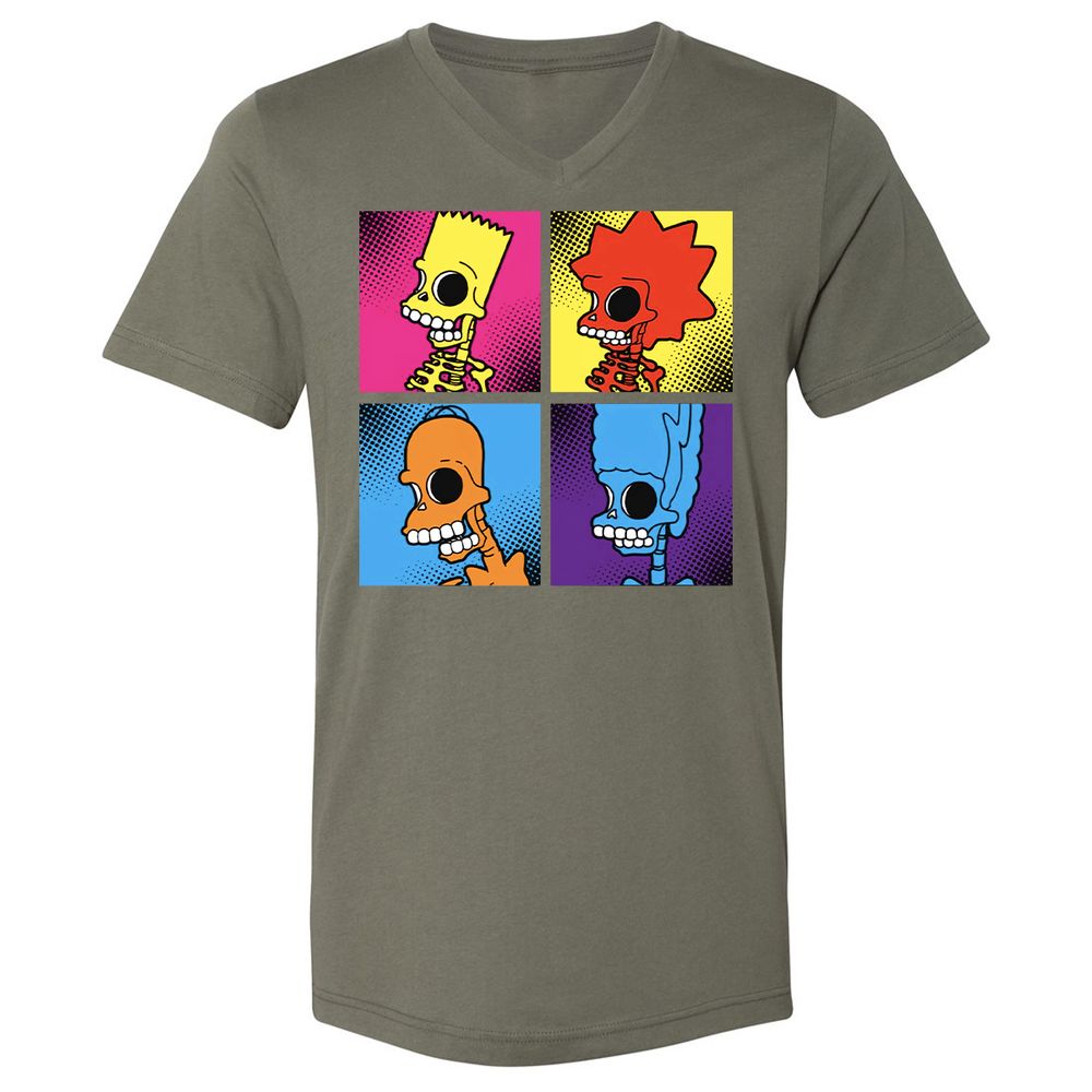 Unisex V-Neck T-Shirt - 5S9KB44U - Military Green - 10