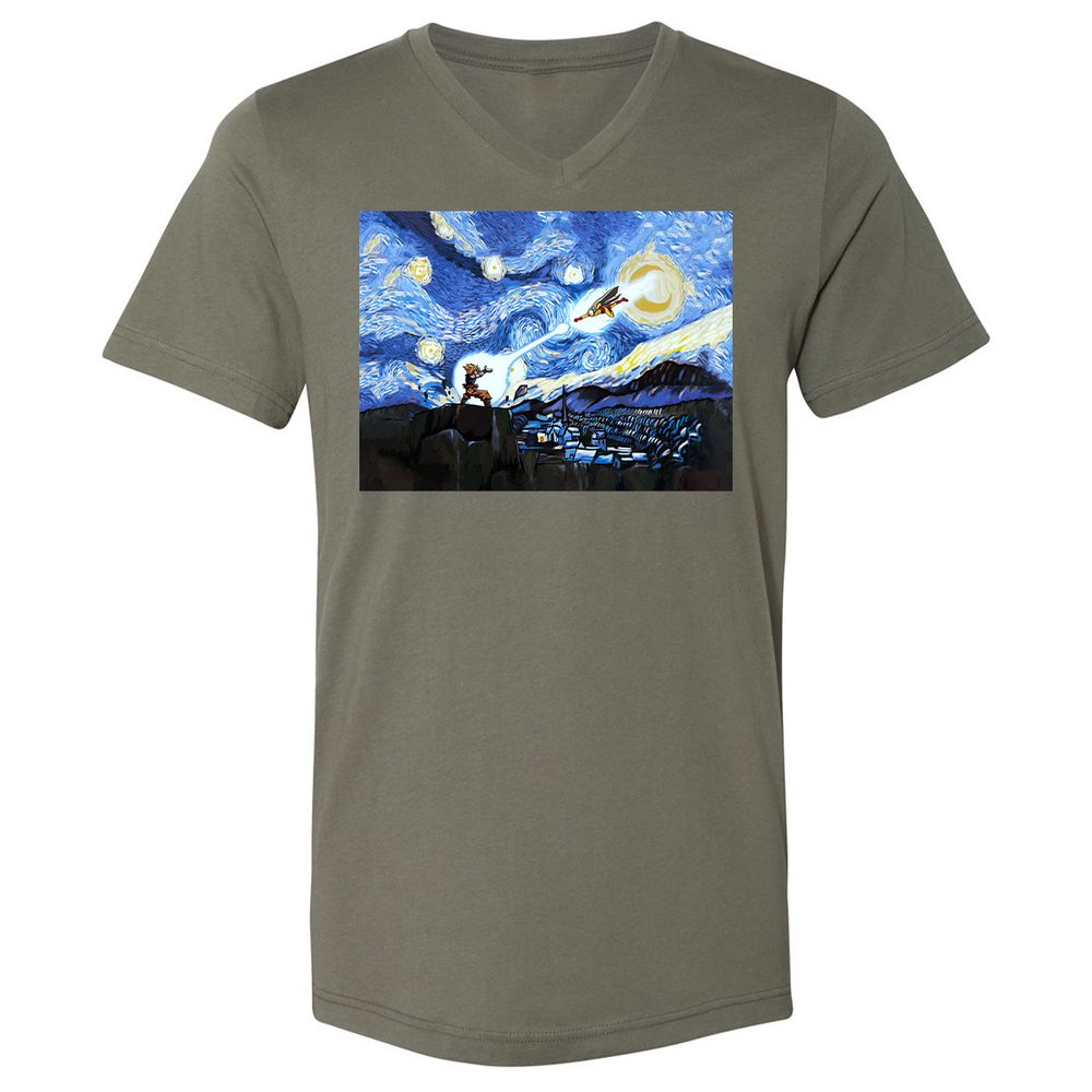 Unisex V-Neck T-Shirt - 7UW6S7JB - Military Green - 10