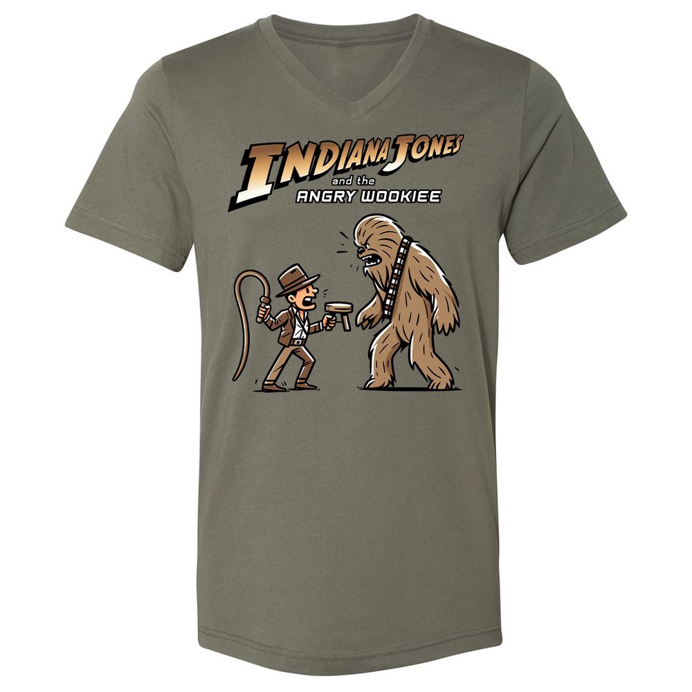 Unisex V-Neck T-Shirt - QVWAJES3 - Military Green - 10