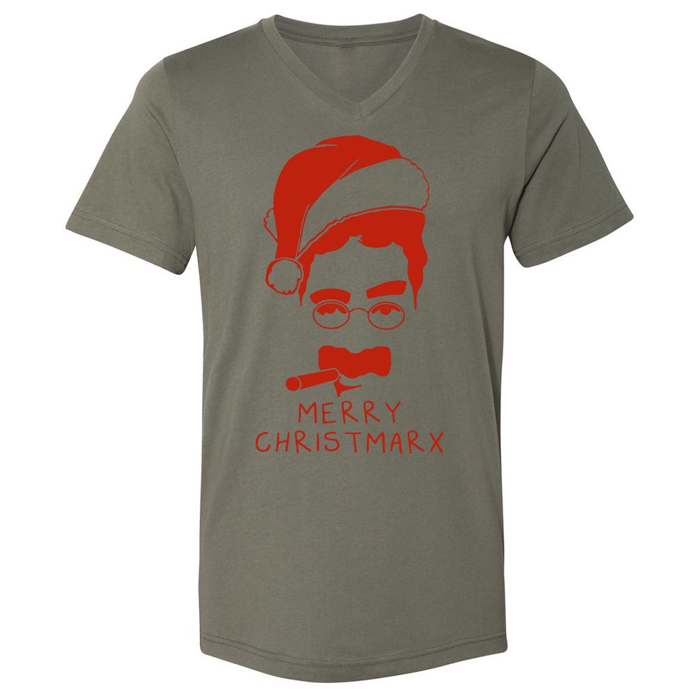 Unisex V-Neck T-Shirt - 3UWHV43Z - Military Green - 10