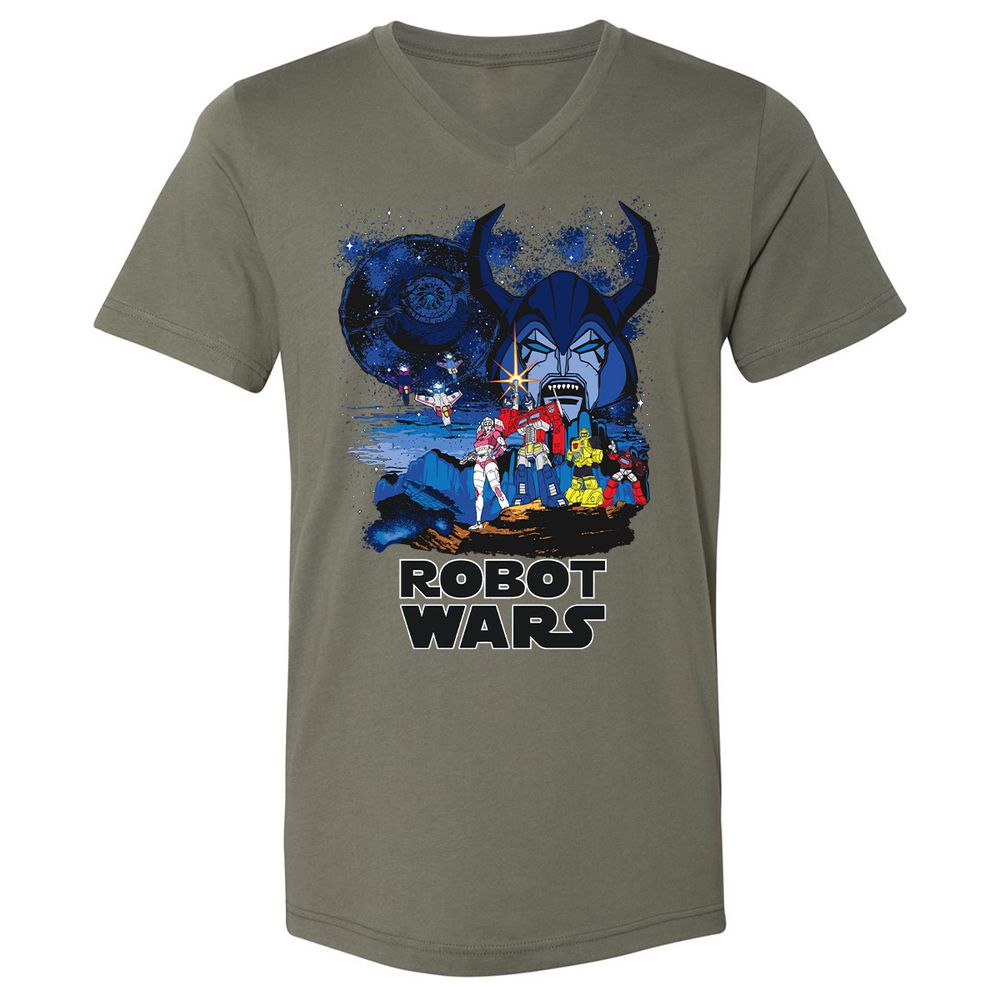 Unisex V-Neck T-Shirt - J4VTJHXN - Military Green - 10