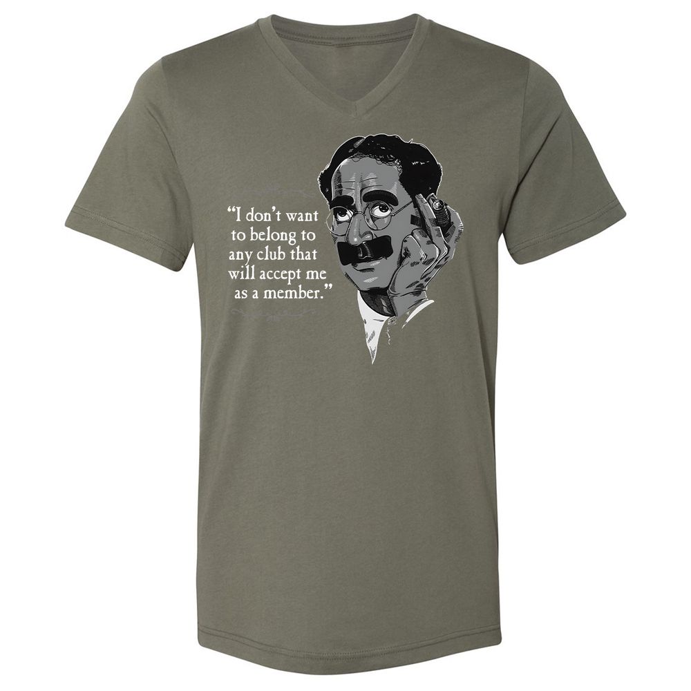 Unisex V-Neck T-Shirt - 9YLF2D9P - Military Green - 10