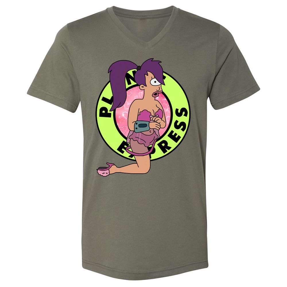 Unisex V-Neck T-Shirt - RVX3BEQ6 - Military Green - 10