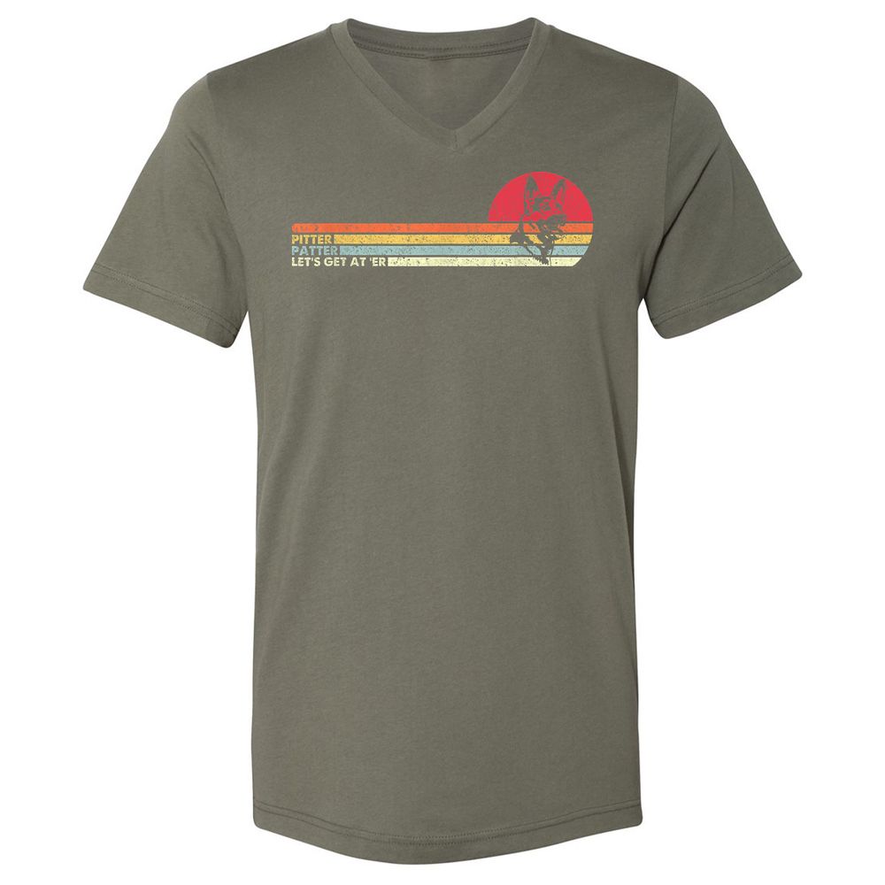 Unisex V-Neck T-Shirt - NK9V5LD3 - Military Green - 10