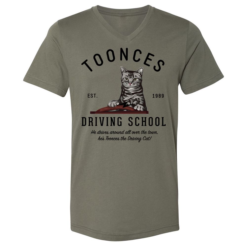 Funny Cat Driving School - Military Green - 10