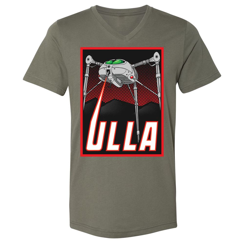 Unisex V-Neck T-Shirt - F1E68YJB - Military Green - 10