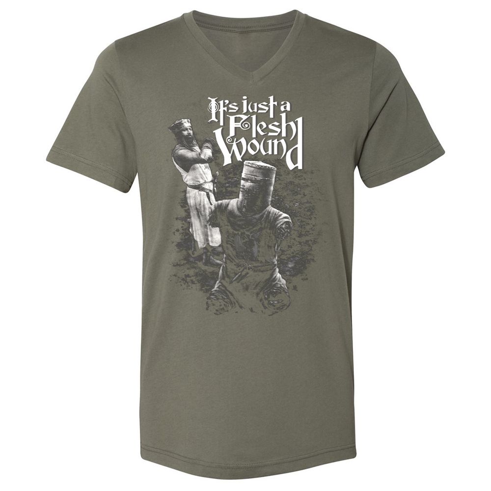 Unisex V-Neck T-Shirt - 3RX4WKVB - Military Green - 10