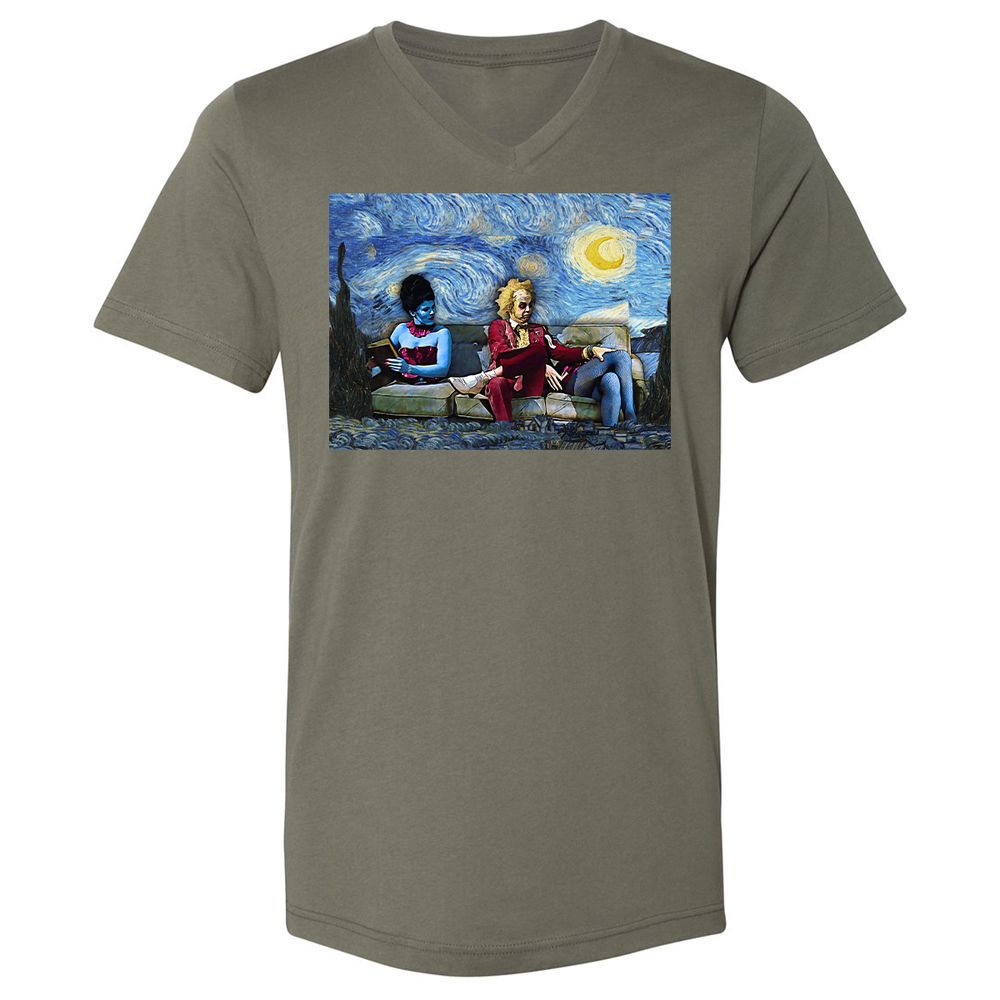 Unisex V-Neck T-Shirt - UCG35NQ5 - Military Green - 10