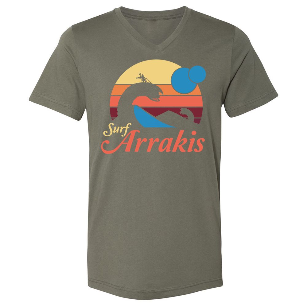 Unisex V-Neck T-Shirt - CBK8395W - Military Green - 10