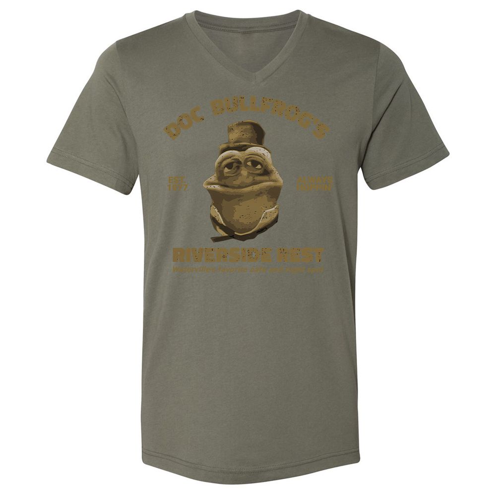 Unisex V-Neck T-Shirt - 62Q6EF5P - Military Green - 10