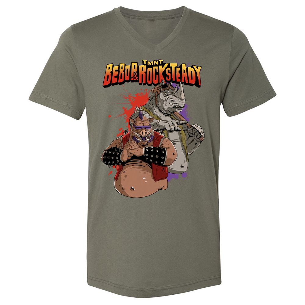 Unisex V-Neck T-Shirt - BVD34VAQ - Military Green - 10