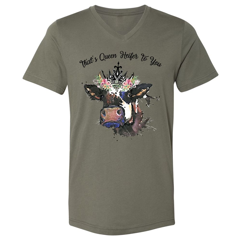 Unisex V-Neck T-Shirt - JLHFM3WA - Military Green - 10
