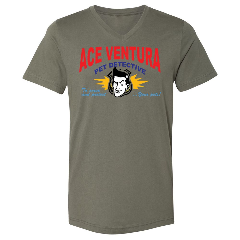 Unisex V-Neck T-Shirt - SJ34DX1Z - Military Green - 10