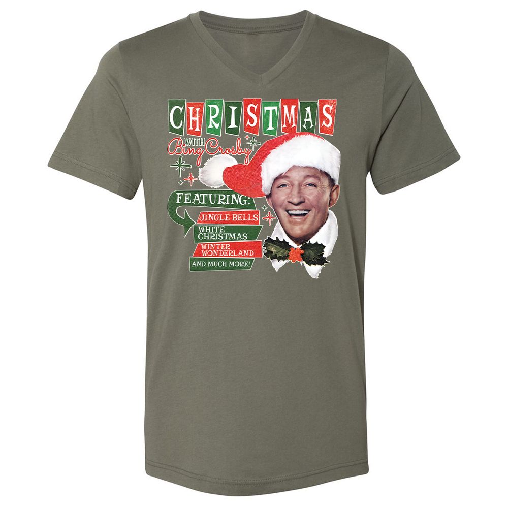Unisex V-Neck T-Shirt - D5D8V6JV - Military Green - 10