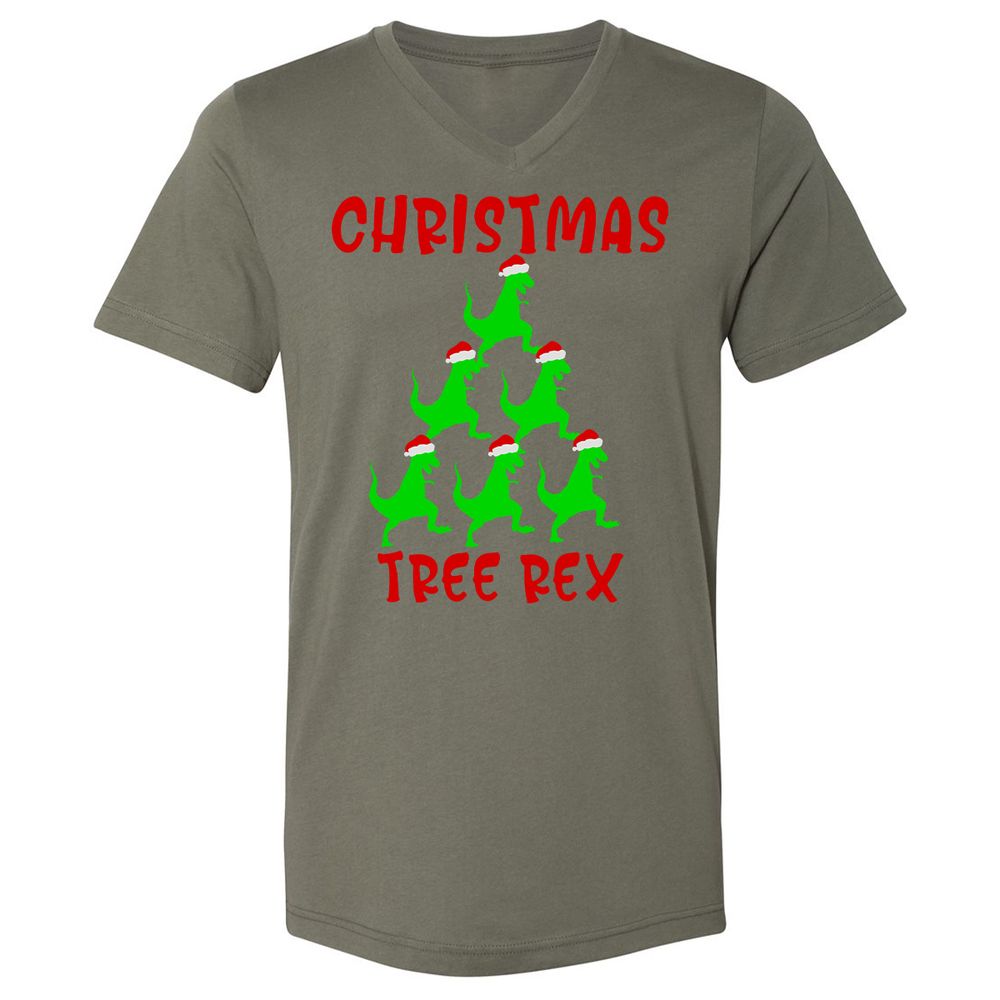 Unisex V-Neck T-Shirt - C3E4S3SF - Military Green - 10