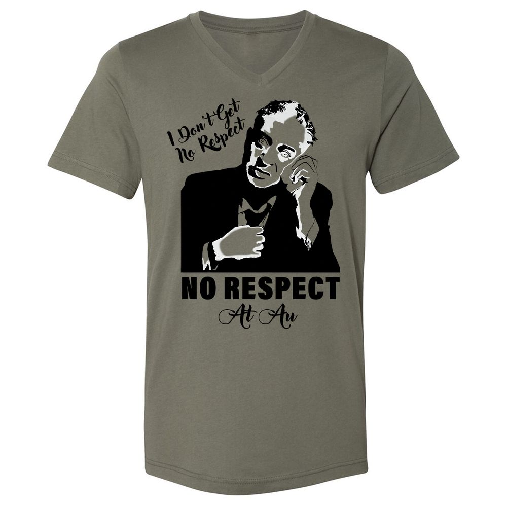 Unisex V-Neck T-Shirt - CRQJ9GZ1 - Military Green - 10