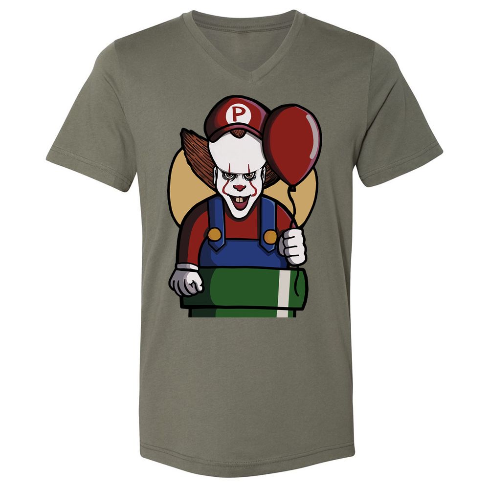 Unisex V-Neck T-Shirt - 1C2U4VSR - Military Green - 10